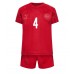 Danmark Simon Kjaer #4 Hemmaställ Barn VM 2022 Kortärmad (+ Korta byxor)